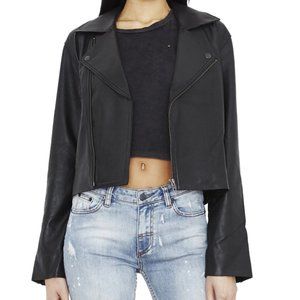 Billie Cropped Leather Jacket